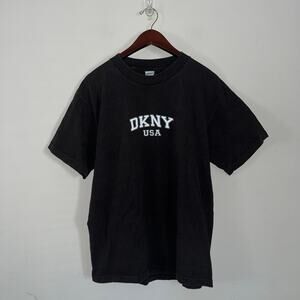 Men’s VTG Vintage Black DKNY USA T-Shirt Size  Large (0580)